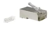 Коннекторы Hyperline PLUG-8P8C-UV-C6-SH-100 (RJ45, CAT.6, экранированный, со вставкой, 100 шт.)