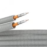 Электротруба ПВХ гибкая гофрированная д.20мм цвет серый с кабелем SAT нг(А)-HF 25м