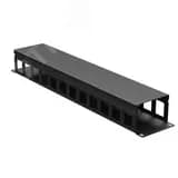 Органайзер кабельный с крышкой 2U, глубина 60 мм, для 19" IT-корпусов ДКС серии STI/CQE, RAL9005
