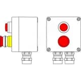 Взрывозащищенный пост управления из алюминия CPE-A-12 -(1xLR(220) -1xP3E(11)) - 2x6018AASBKGM2SB(C)1Ex d e IIC T6 Gb / Ex tb IIIC T80°C Db IP66