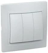 Выключатель 3-кл. СП Кварта 10А IP20 ВС10-3-0-ККм крем. IEK EVK30-K33-10-DM