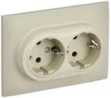 Розетка 2-м SKANDY 16А с заземл. защ. шторки в сборе SK-R07B беж. IEK SK-R24-16-K10-F