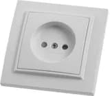 Розетка STEKKER PST10900901 1местная бз 220В 10А с защитной шторкой белая серия Эрна 39049