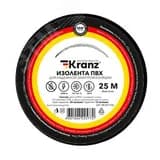Изолента ПВХ KRANZ 0.13х15 мм, 25 м, черная