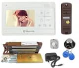 Комплект видеодомофона на одну дверь + электромагнитный замок с бесконтактными ключами Уралкам