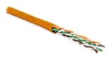 Кабель витая пара Hyperline UUTP4-C6-P24-NCR-IN-LSZH-OR-100 (100 м)