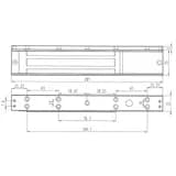 Электромагнитный замок Smartec ST-EL180ML (с планкой и датчиком холла)