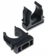 Держатель-клипса с защелкой D25 мм (100шт) (PR.02725ч) ЧЕРНЫЙ