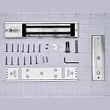 Электромагнитный замок (сила удержания 280кг), в комплекте с уголком, цвет серебристый сатинированный алюминий RAL 7047 RL-EML280-L0S R-Lock