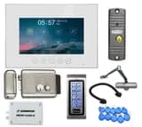 Комплект видеодомофона Marilyn 7" FULL HD, с видеопананелью WALLE HD, со встроенным счит. (с замком и доводчиком) Tantos