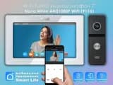 Комплект видеодомофона Nona White Wi-Fi KIT AHD1080P (911bl) Full HD, 7 дюймов /в квартиру /в подъезд / для частного дома