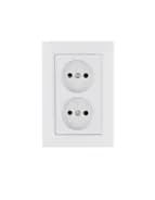 Розетка 2-я Karea RIZZ без заземл. бел. Makel 88001017