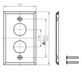Панель лицевая для 2-х промышленных модулей Hyperline FP-IE-U-2-SL