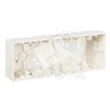 15 Коробка для наружного монтажа на 3 поста слоновая кость