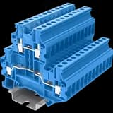 Клемма TU 2-уровневая винтовая, сечение 4 мм. кв., синяя