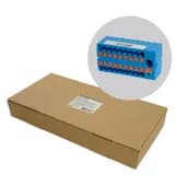 Зажим блочный групп для распредтока нагрузки pushin на 18 точек сеч 25 мм2690V41А 1точка интегр питание синий LD580 PTFIX 61825 49755