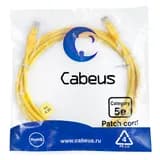 Патч-корд Cabeus PC-UTP-RJ45-Cat.5e-3m-YL (U/UTP, CAT.5E, PVC, 3 м, желтый) (7683c)