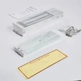 Электромагнитный замок (сила удержания 500 кг), с двумя встроенными датчиками, цвет серебристый сатинированный алюминий RAL 7047 RL-EM500-LSS R-Lock