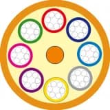 Кабель волоконно-оптический 50/125 (OM2) многомодовый Hyperline FO-MB-IN-50-64-LSZH-OR