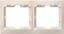 РГ-2-ККм Рамка 2местн. горизонт. КВАРТА (кремовый) IEK (EMK20-K33-DM) (38 шт/упак)