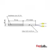 Датчик температуры бойлера косвенного нагрева (кабель 3.75 м) NTC 10K b3988 6x50 мм