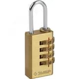 Замок навесной мини, латунный корпус, кодовый, 4 диска, Профессионал