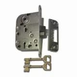 Корпус замка ABLOY 2011, замок с нажимной ручкой для внутренних дверей (ключ + зап. планка 0045, сталь оцинкованная