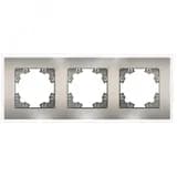 Афина рамка стеклянная трехместная универсальная, мокко (еврослот)