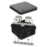 Коробка огнестойкая для о/п двухкомпонентная 60-0210-FR10.0-4 Е15-Е120 RAL9005 80х80х40 (44 шт/кор)