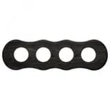 Шедель Рамка 4-х постовая (Угольно-черный) скрытый монтаж BF8 BF8-640-119 Бирони