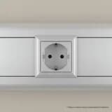 Розетка 1-м 2мод. Avanti "Закаленная сталь" 16А 2P+E защ. шторки сер. DKC 4404002