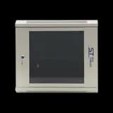 Шкаф 9U с полкой Space Technology ST-NC9U01, дверь - стекло 450*400*530 настенный/напольный, Серый