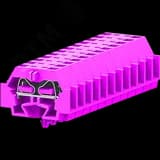 Клемма TB 1-1 с бок. подключ. с защелк. ножками, розовая