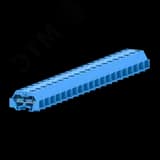 Клемма TB концевая 2-2 с бок. подключ. с защелк. ножками, синяя