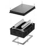 Коробка огнестойкая разветвительная для кабель-канала 40-0460-FR6.0-4-2-Р Е15-Е60 RAL9005 85х85х45 (44 шт/кор)