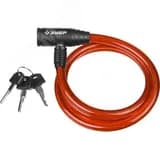 Замок "Мастер", тросовый, 3 ключа в комплекте, длина троса 1200мм, d 10мм