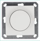 Светорегулятор поворотно-нажимной (диммер) LED 30-400Вт 1gang 2way механизм бел. глянцевый Jasmart G4012W