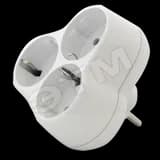 Тройник на 3 гнезда с заземлением круглый 16А АК303 Универсал