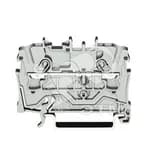 Клемма двухпроводная проходная 0.5-4(6)мм.кв. на DIN рейку 2004-1201 WAGO