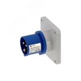 Вилка встраиваемая 16A/230V/1P+N+E/IP44, фланец 86x86