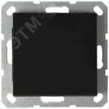 Выключатель одноклавишный 10A 250V~ с накладкой цвет черный матовый (soft touch)