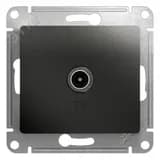 GLOSSA Розетка телевизионная TV проходная 4DB антрацит в рамку Systeme Electric