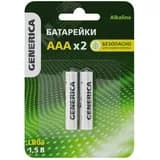 Батарейка щелочная Alkaline LR03/AAA (2шт/блистер) GENERICA IEK