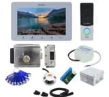 Комплект СКУД и видеодомофона Slinex 7" с видеопанелью, SD карта, электромех. замком счит. и ключами TM (серебро) ST