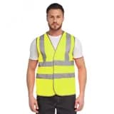 Жилет сигнальный арт. J04К цв. жёлтый флуоресцентный р. 3XL 120-124/170-188