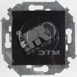 Регулятор напряжения поворотно-нажимной, 500Вт, 230В, винтовой зажим, черный глянец Simon