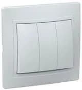 Выключатель 3-кл. СП Кварта 10А IP20 ВС10-3-0-ККм крем. IEK EVK30-K33-10-DM