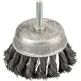 Кордщетка, тип "чашка", со штифтом, стальная витая проволока 75 мм FIT