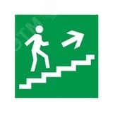 Этикетка самоклеящаяся 150х150мм Направление к эвакуационному выходу (по лестнице направо вверх)