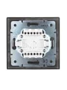 Выключатель 2-кл. 1п СП Mira 10А IP20 со вставкой черн. бархат LEZARD 701-4242-101